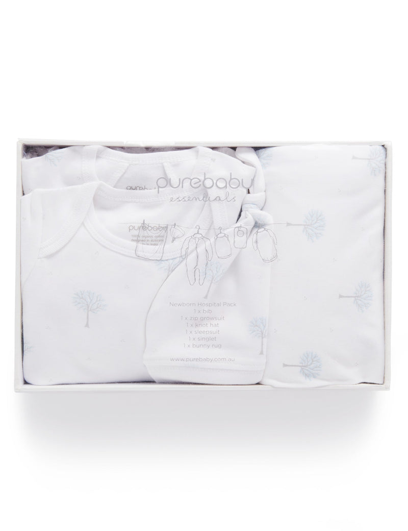 Newborn Hospital Pack - Pale Blue Tree