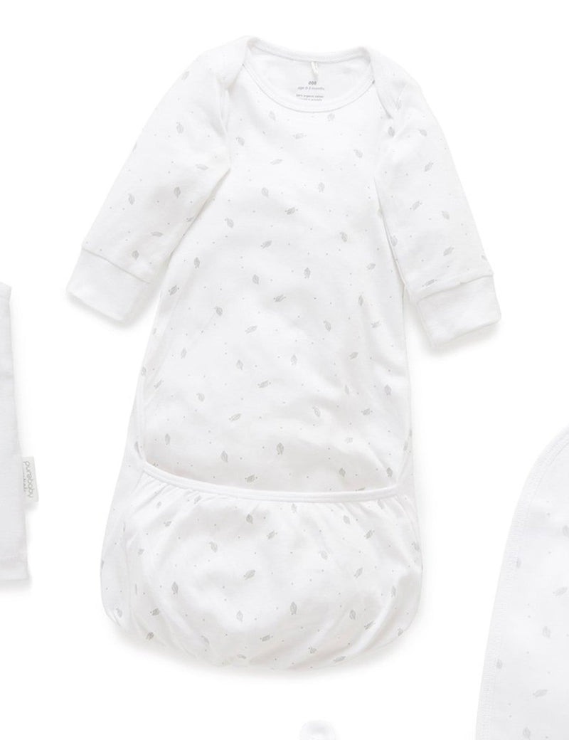 Newborn Hospital Pack - Pale Grey Leaf w Spot