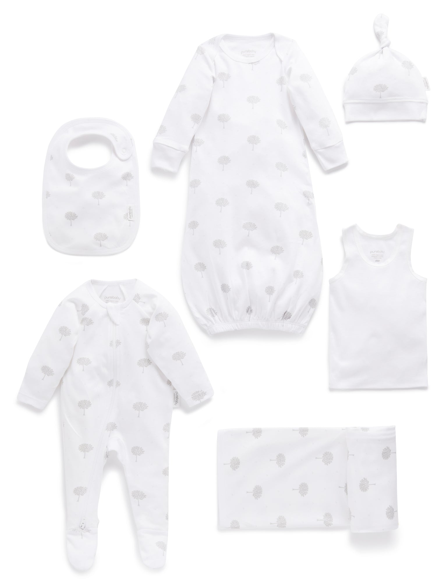 Newborn Hospital Pack - Pale Grey Tree