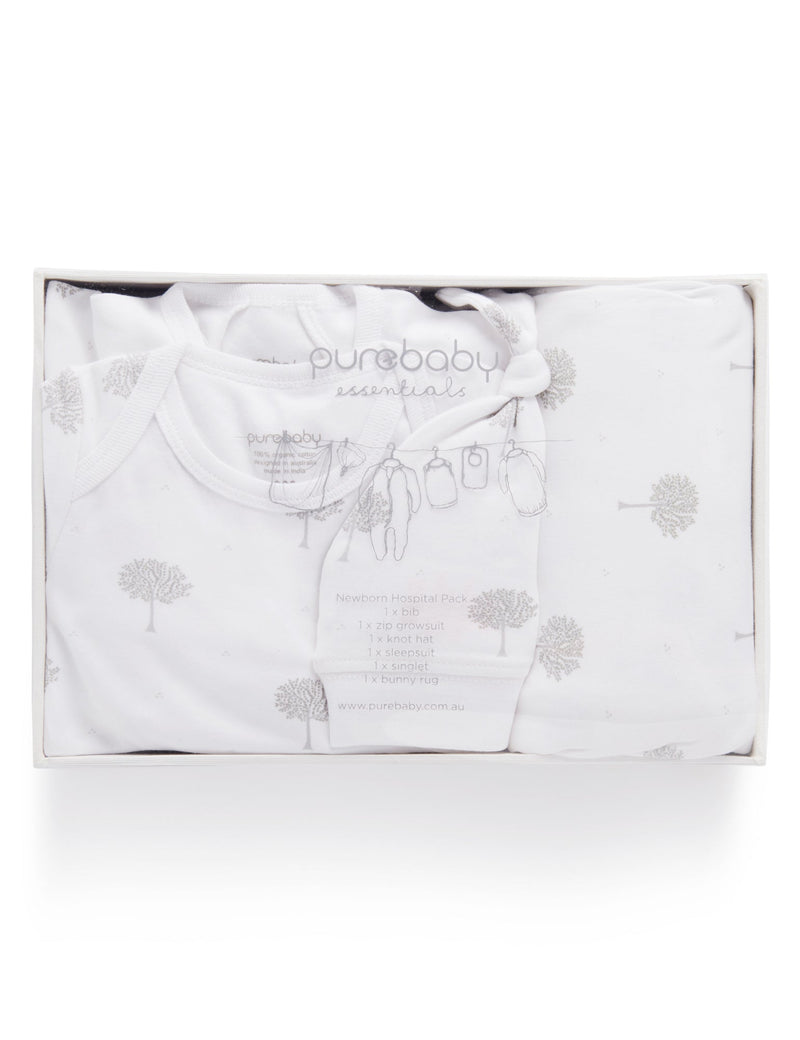 Newborn Hospital Pack - Pale Grey Tree