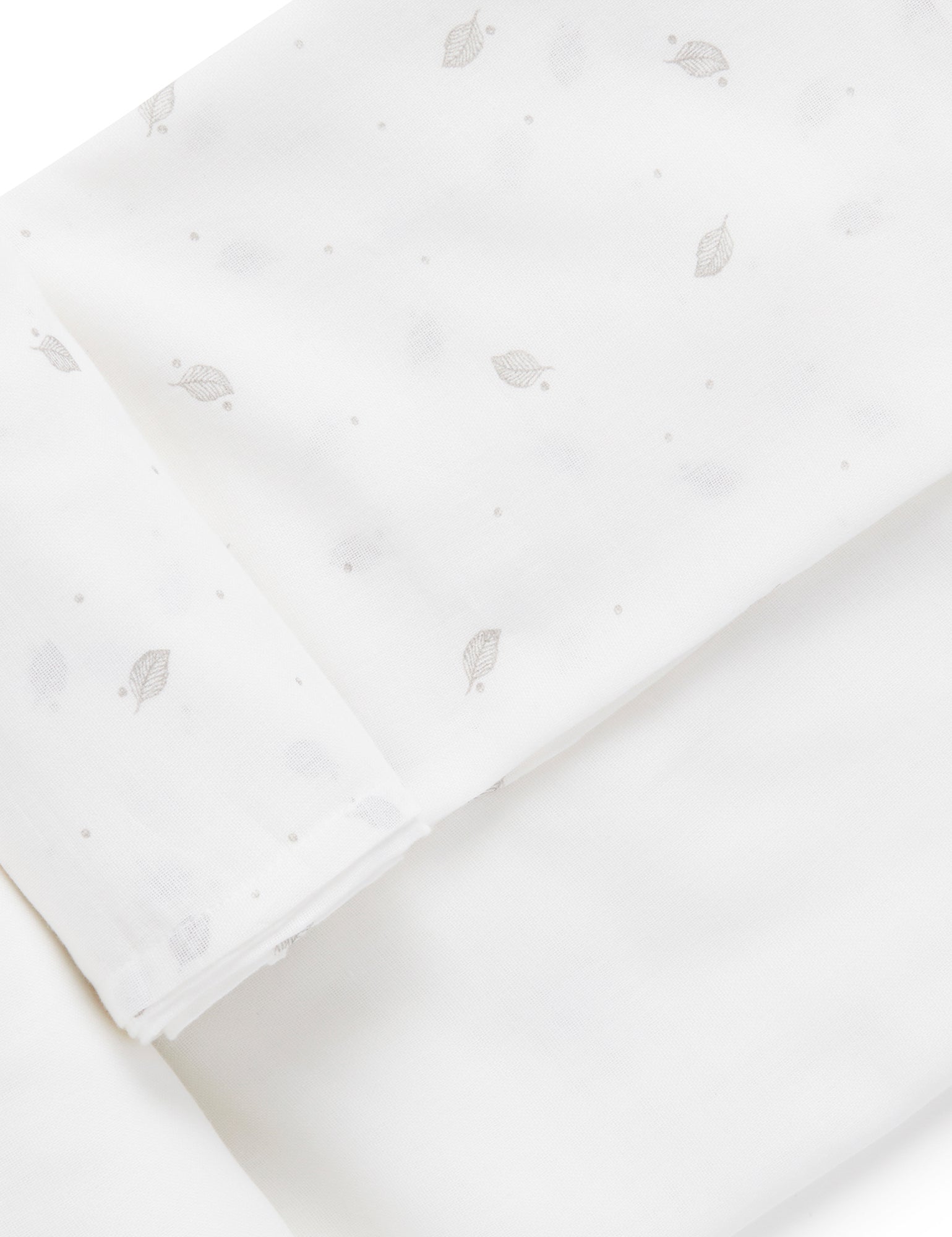 Muslin Wrap 2 Pack - Pale Grey Leaf w Spot