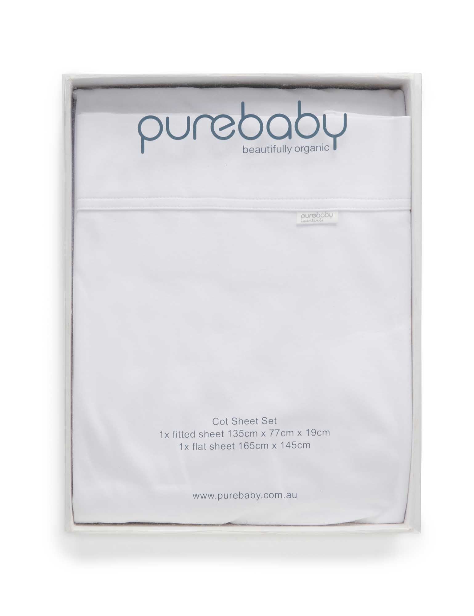 Cot Sheet Set - White