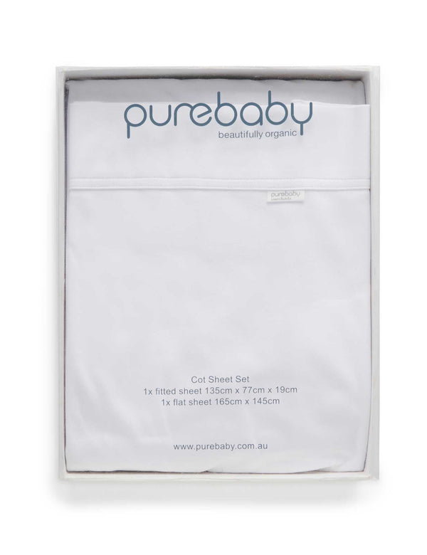 Cot Sheet Set - White