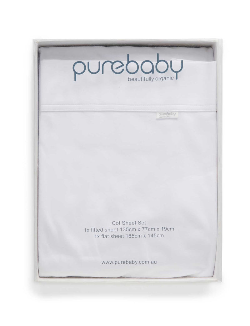 Cot Sheet Set - White