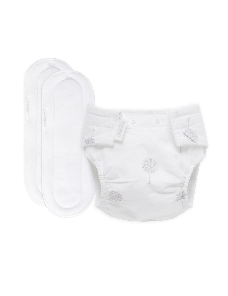 Reusable Nappy Starter Kit - Pale Grey Tree