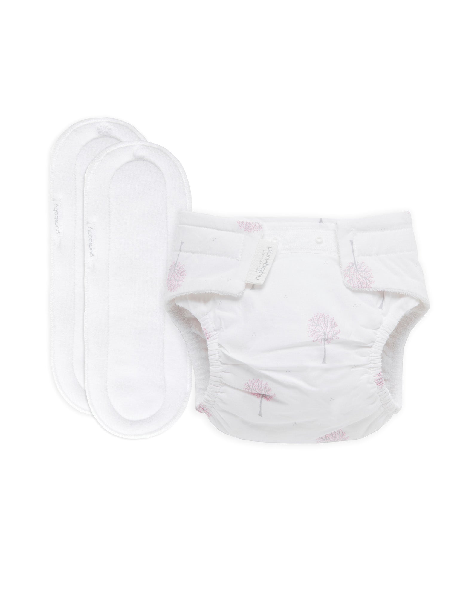 Reusable Nappy Starter Kit - Pale Pink Tree