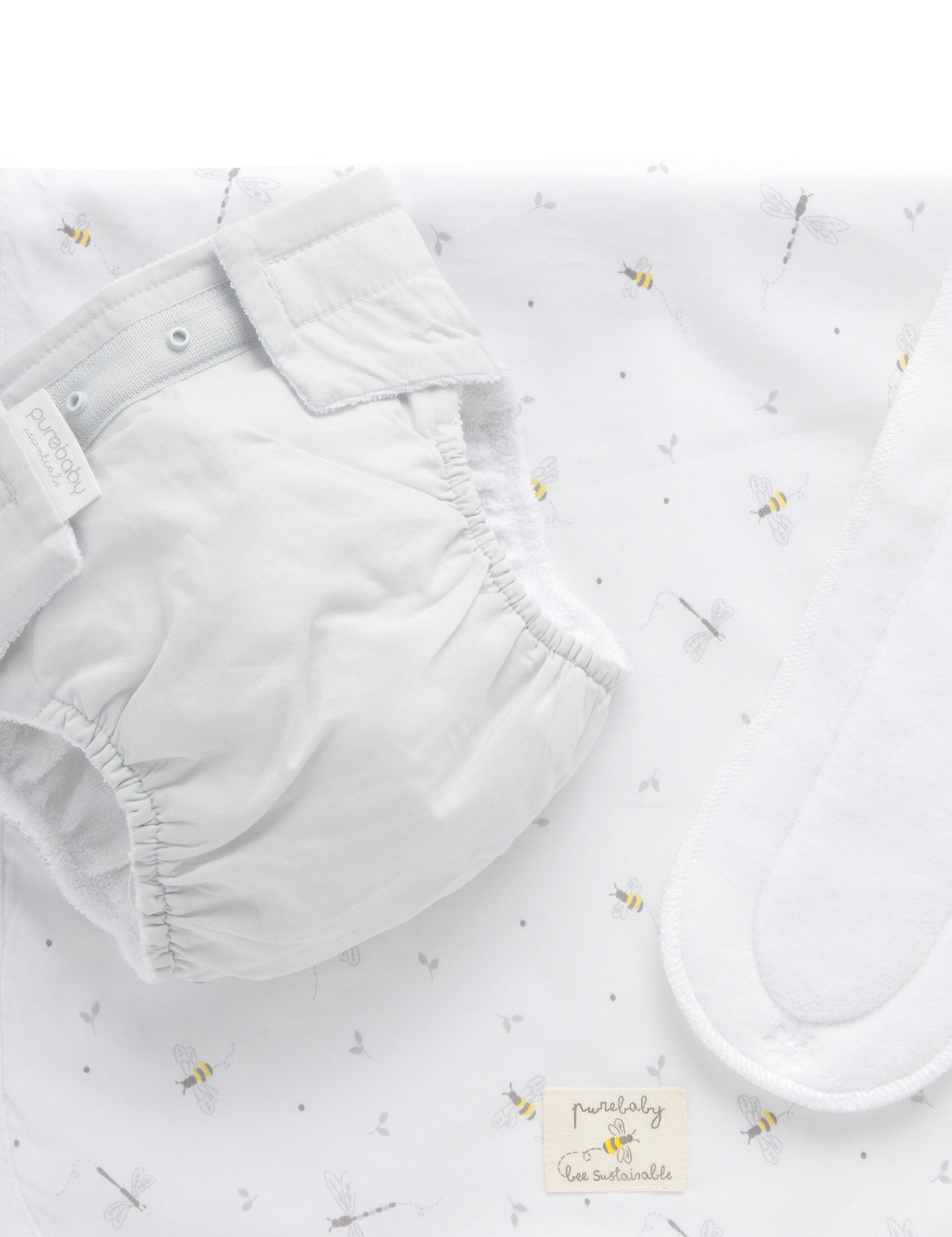 Deluxe Reusable Nappy Pack - Bumble Bee Print