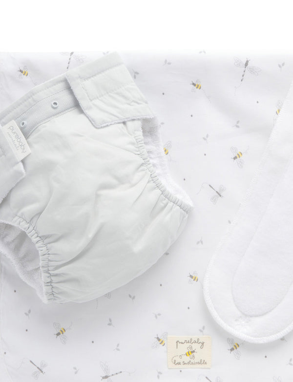 Deluxe Reusable Nappy Pack - Bumble Bee Print