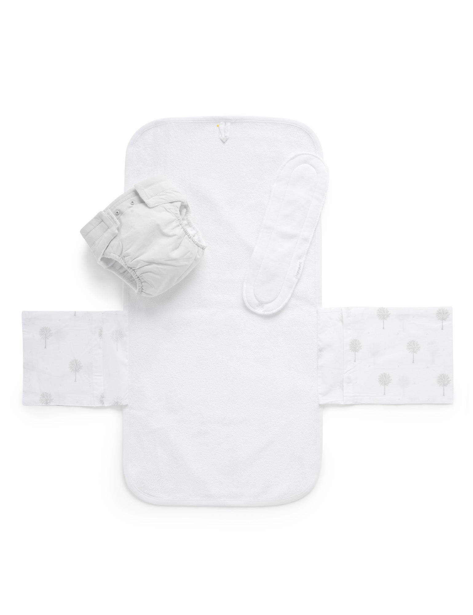 Deluxe Reusable Nappy Pack - Pale Grey Tree