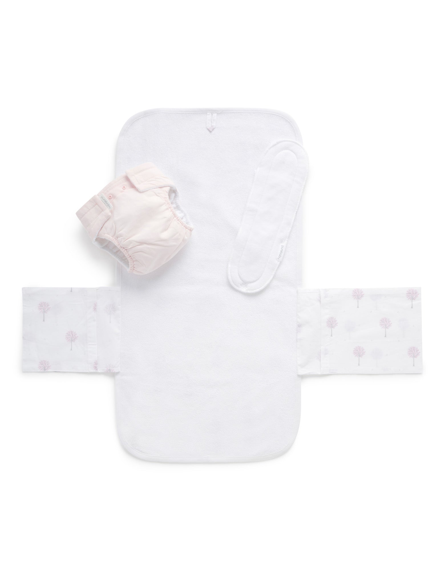 Deluxe Reusable Nappy Pack - Pale Pink Tree