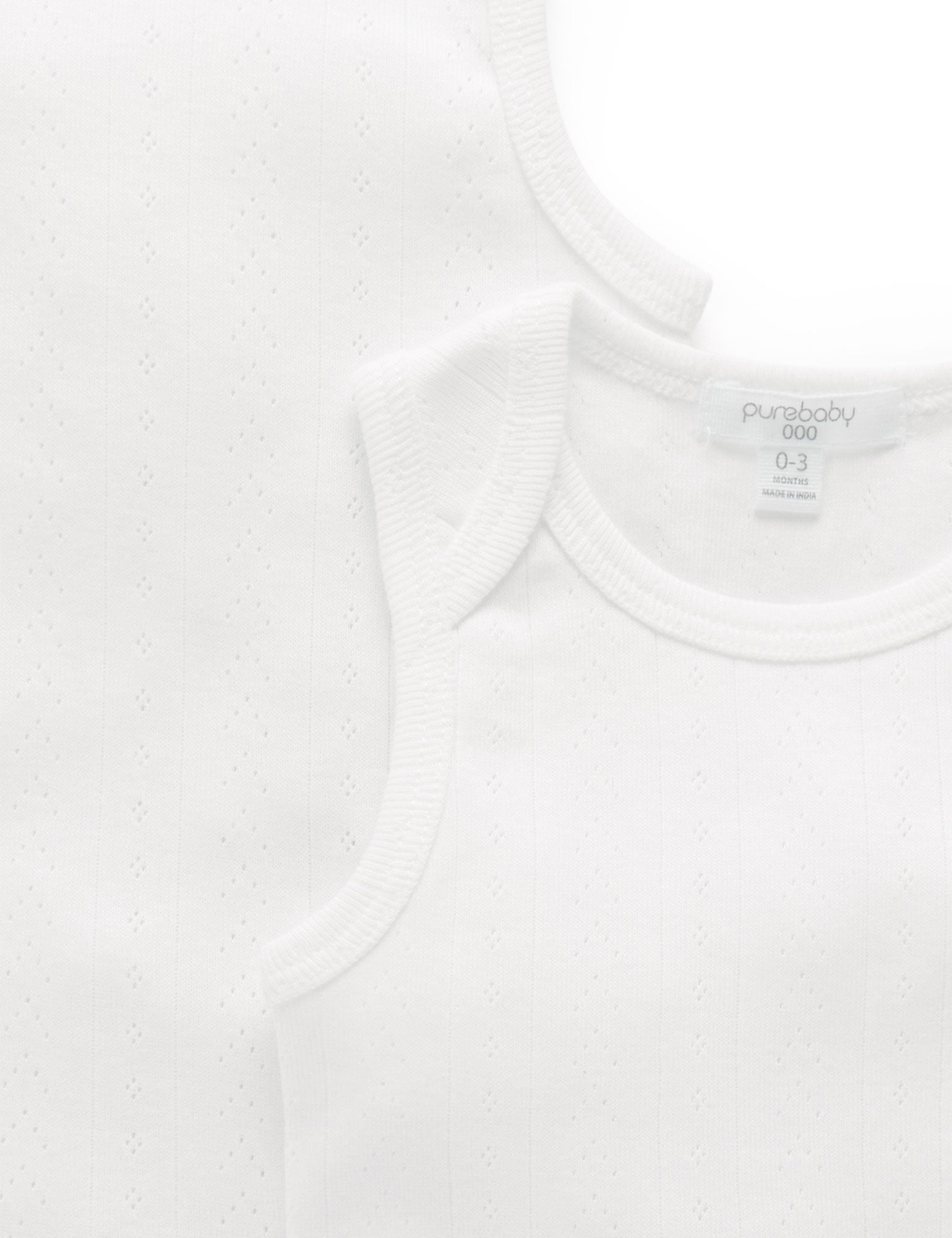 Ess Pointelle Singlet 2 x Pack - White