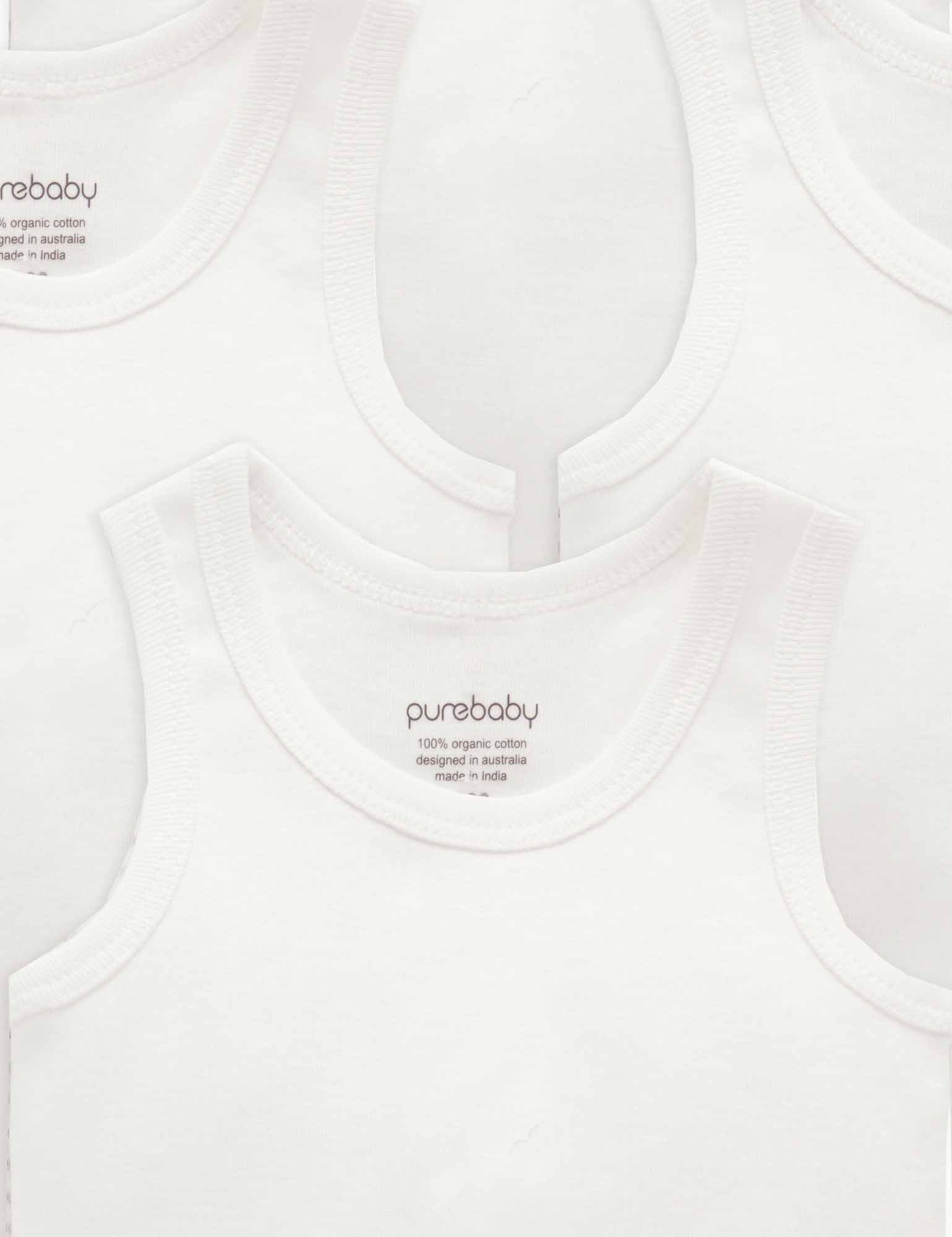 Rib Bodysuit 4 pack - White Pack