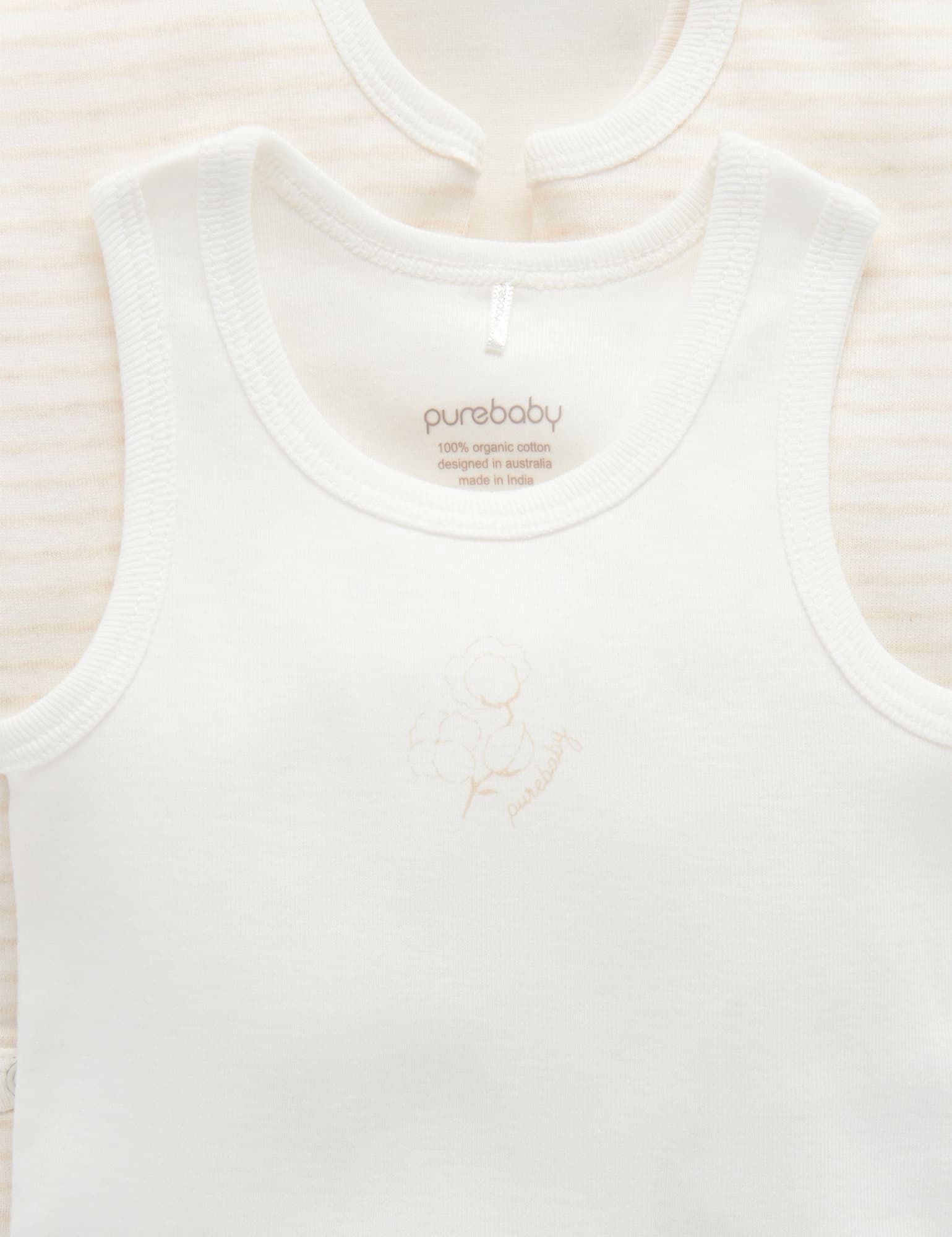 Rib Bodysuit 4 pack - Wheat Pack