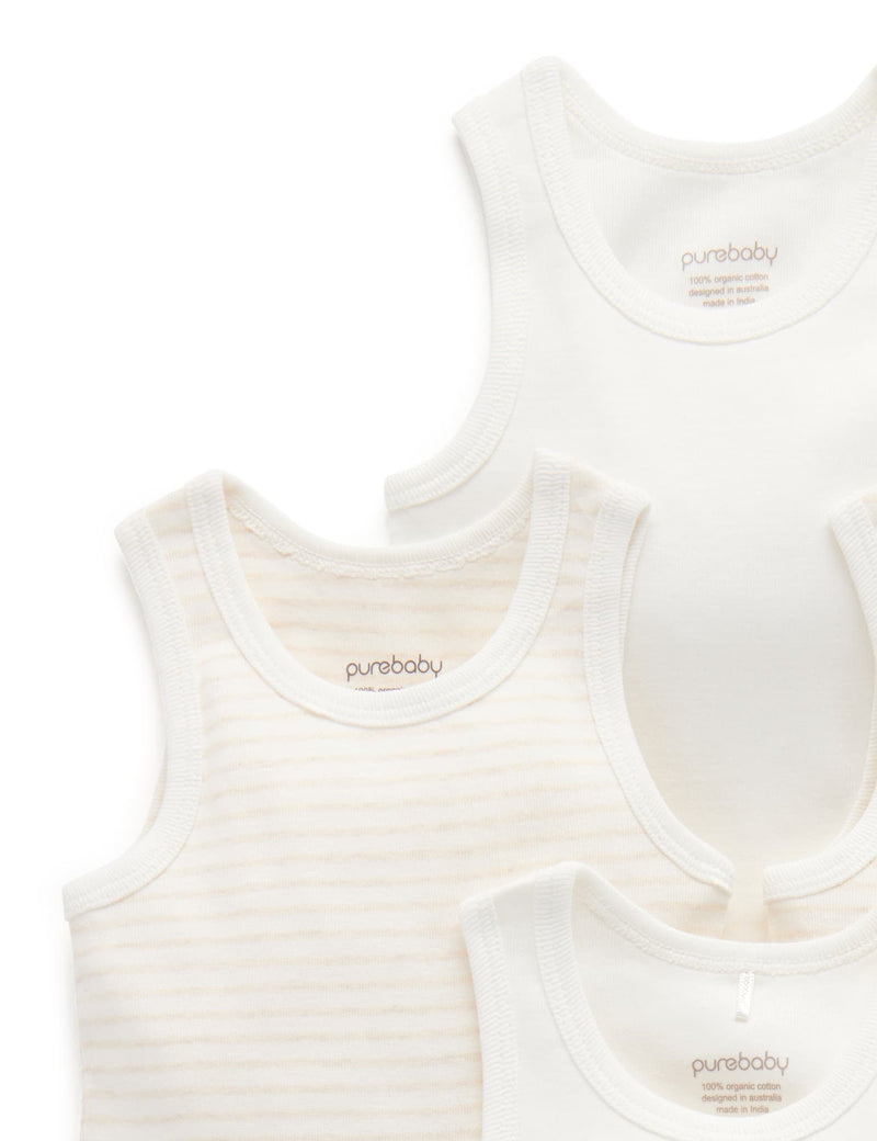 Rib Bodysuit 4 pack - Wheat Pack