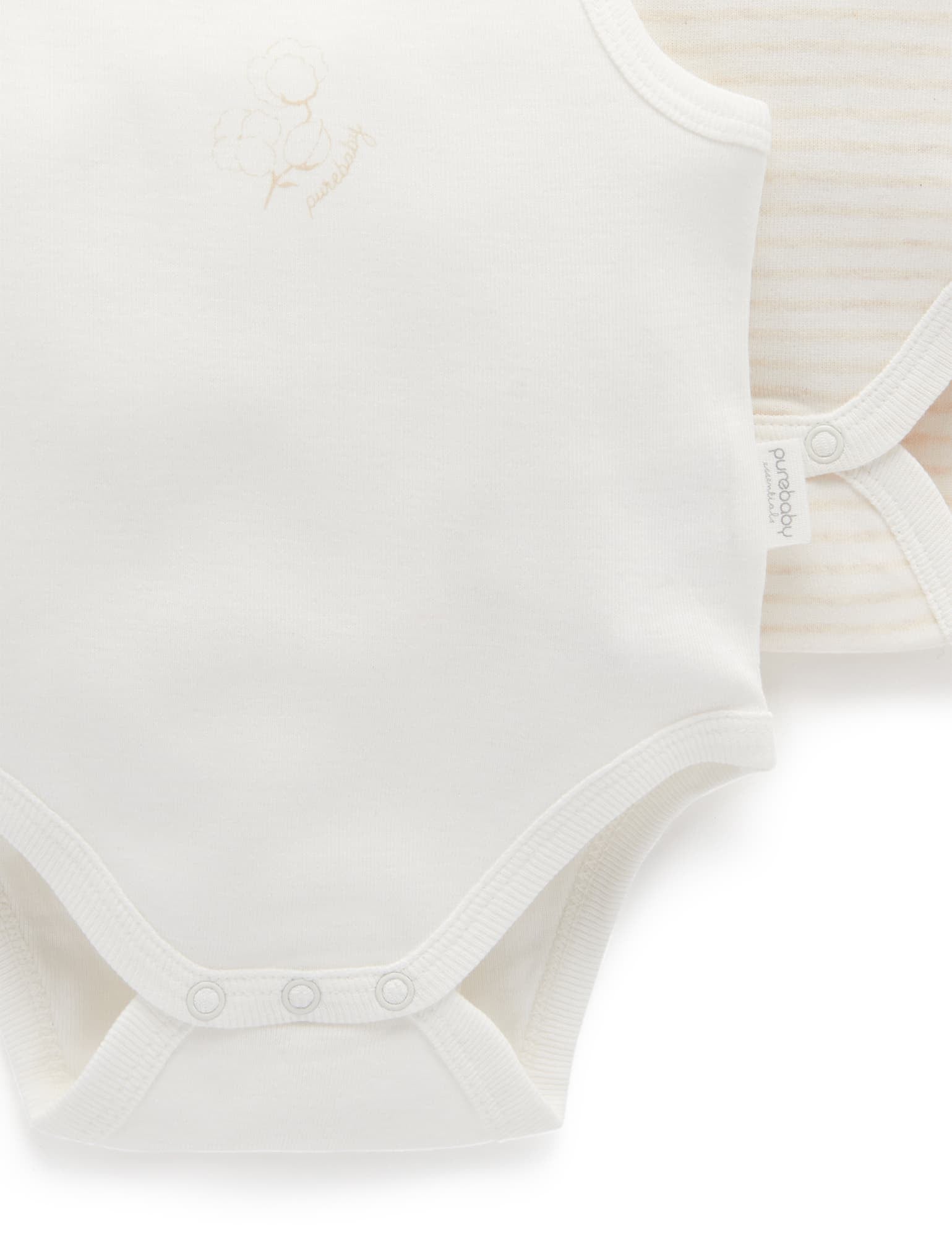 Rib Bodysuit 4 pack - Wheat Pack