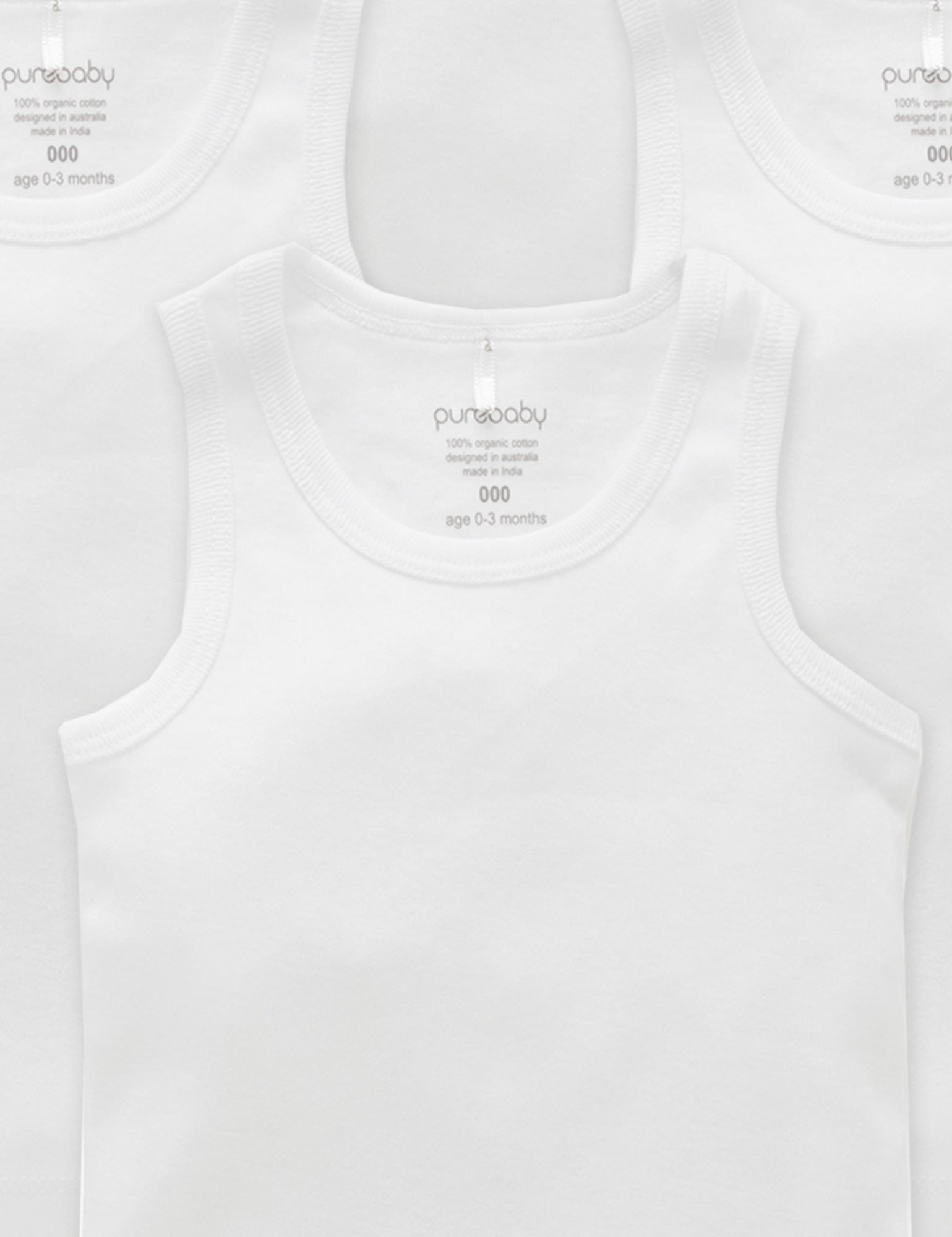 4 Pack Rib Singlet - White Pack
