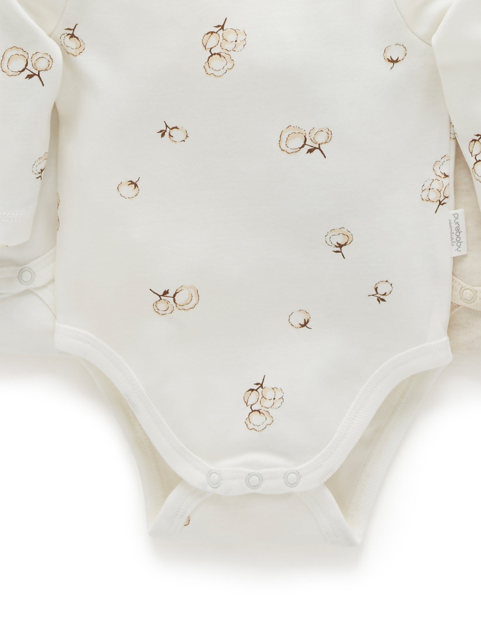 Easy Neck L/S Bodysuit 4 pack - Vanilla Cottonbud Pack