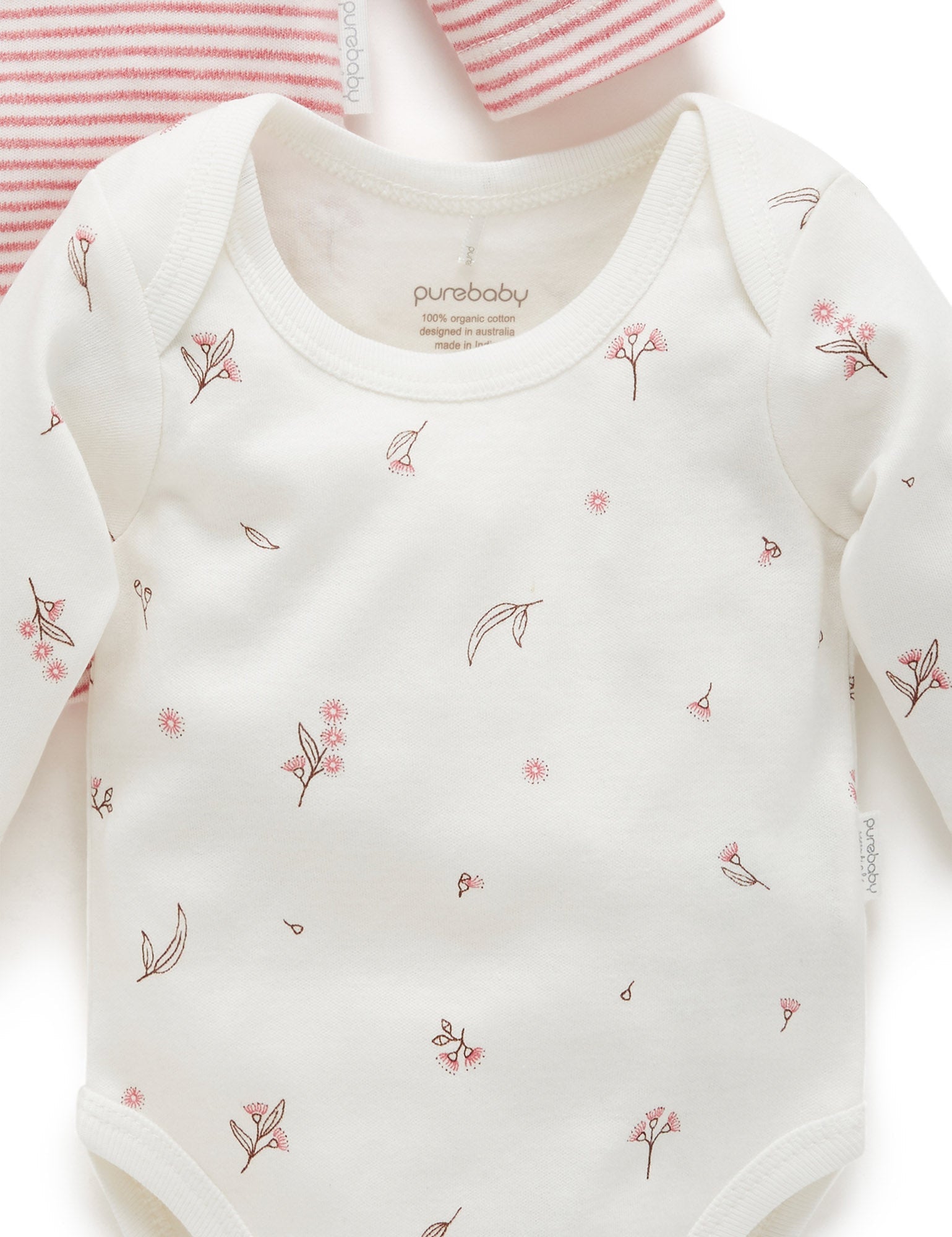 Easy Neck L/S Bodysuit 2 pack - Vanilla Blossom Pack