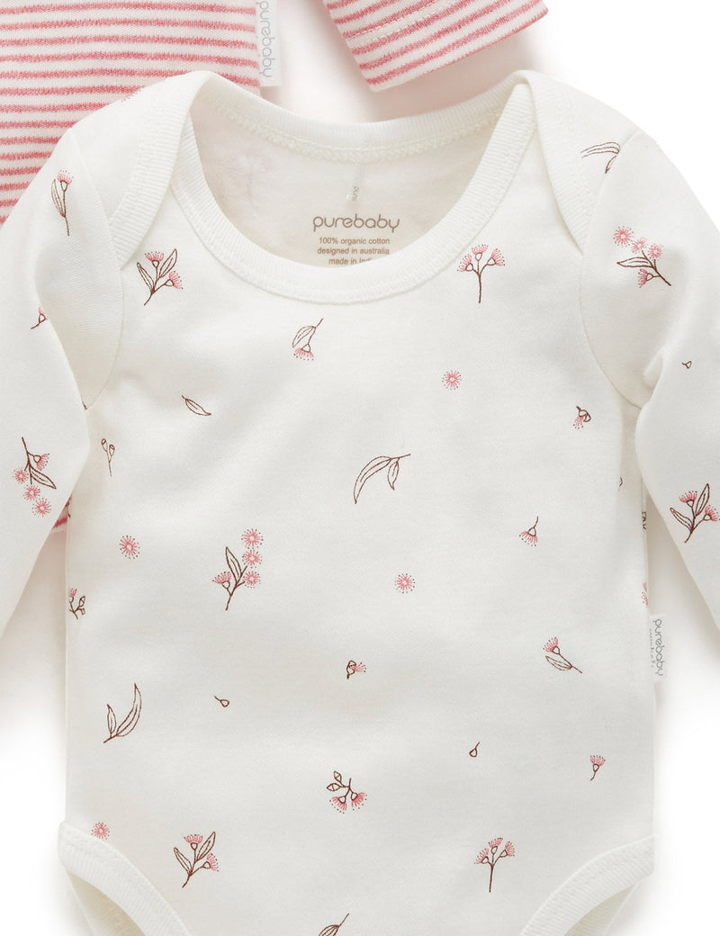 Easy Neck L/S Bodysuit 2 pack - Vanilla Blossom Pack