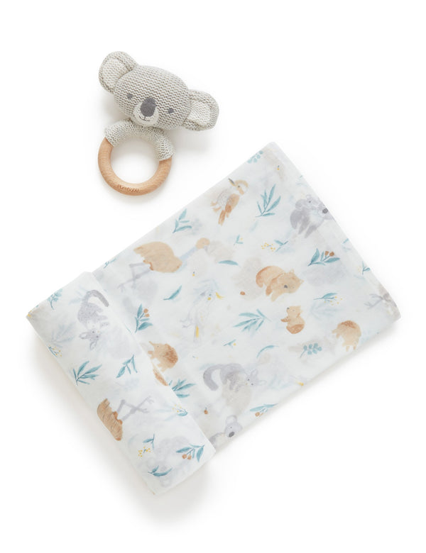 Wrap & Rattle Hamper - Eucalyptus Friends Pack