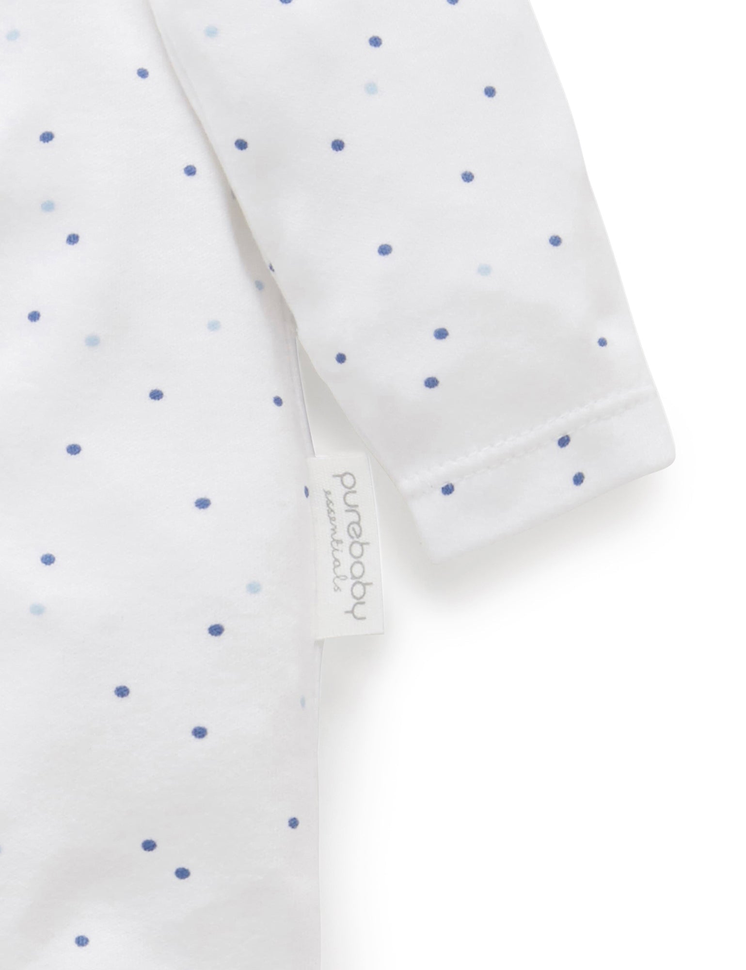 Premi Zip Growsuit - Pale Blue Spot