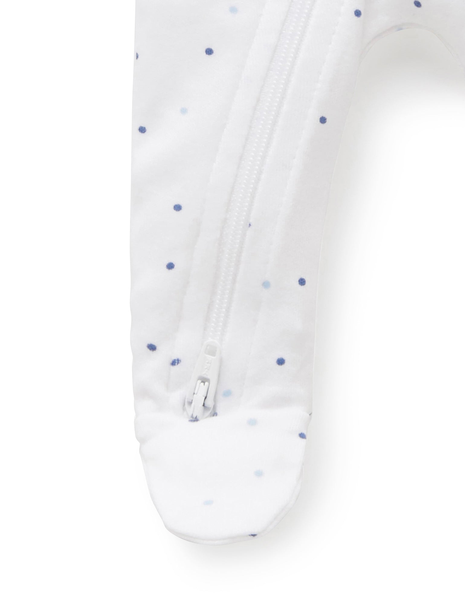 Premi Zip Growsuit - Pale Blue Spot