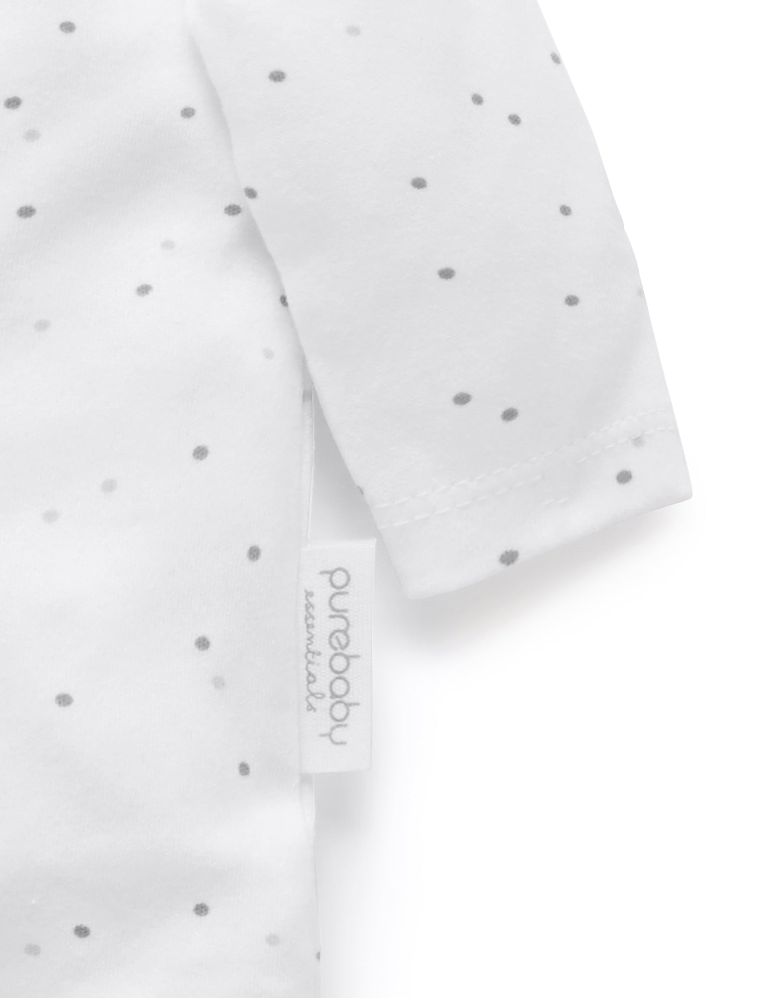Premi Zip Growsuit - Pale Grey Spot