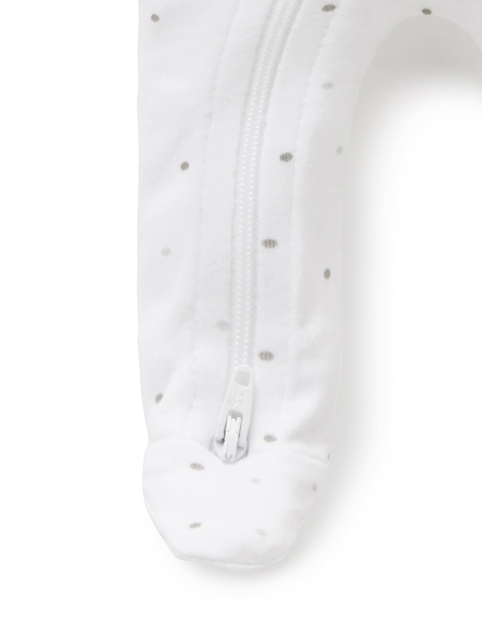 Premi Zip Growsuit - Pale Grey Spot