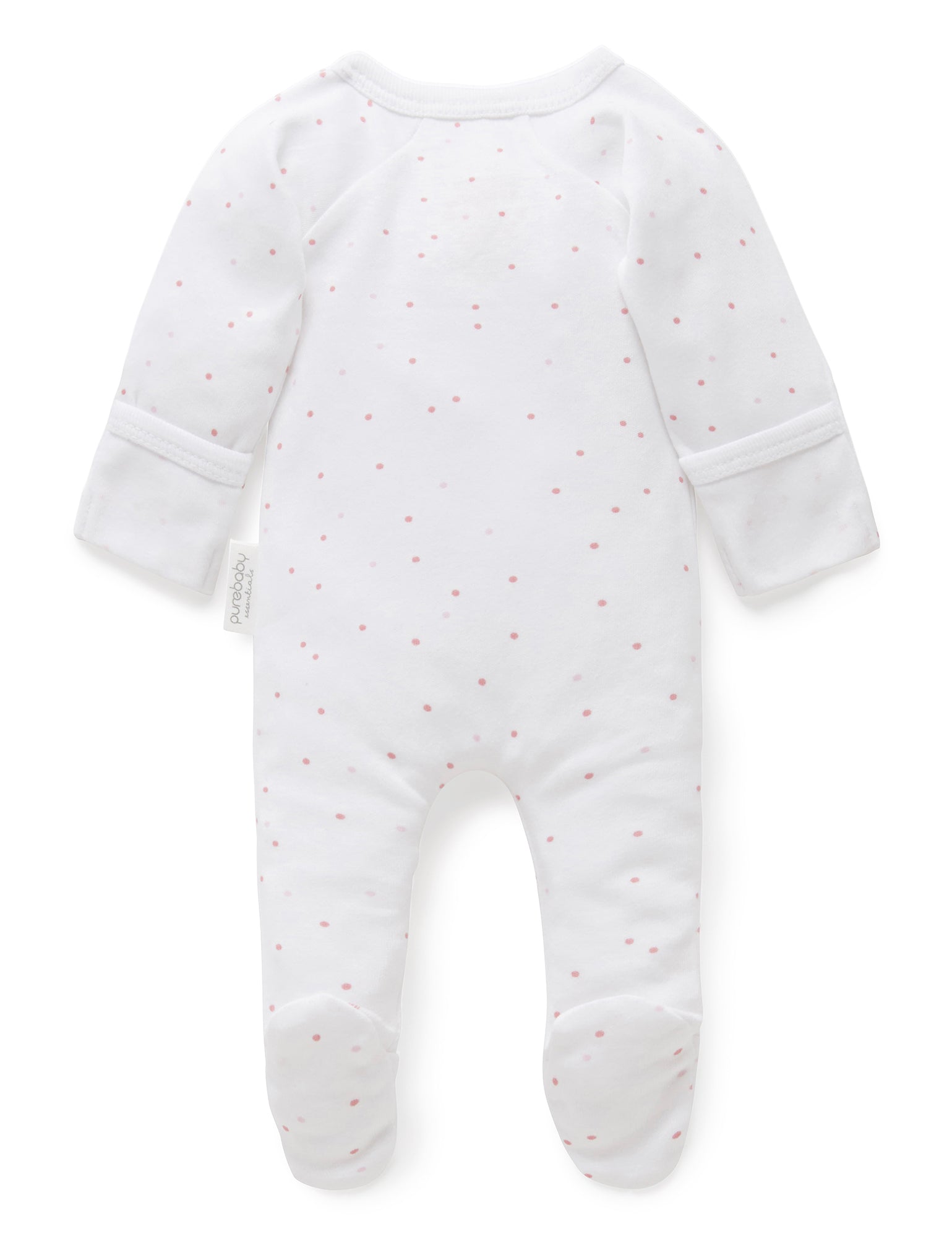 Premi Zip Growsuit - Pale Pink Spot