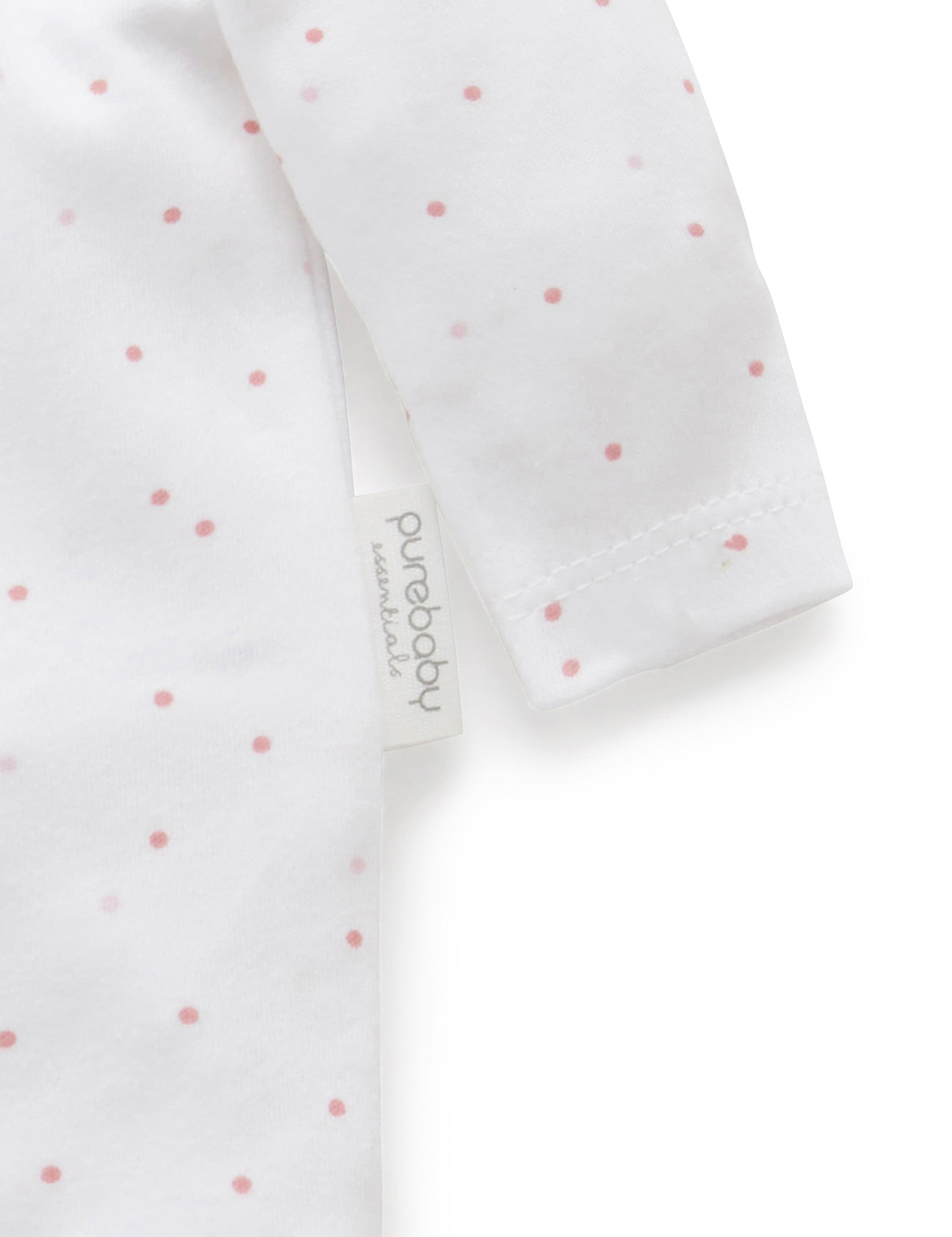 Premi Zip Growsuit - Pale Pink Spot