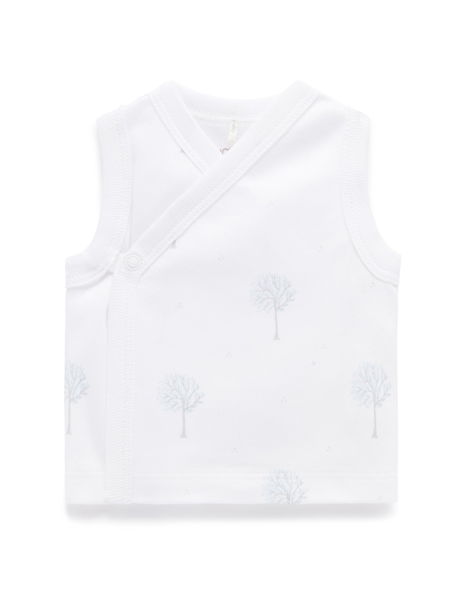 Cross Over Singlet - Pale Blue Tree
