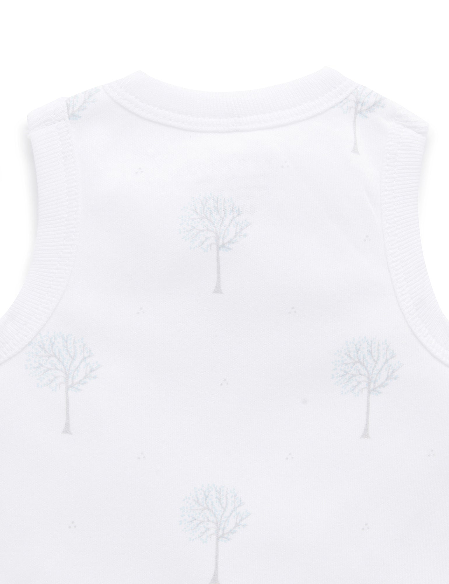 Cross Over Singlet - Pale Blue Tree