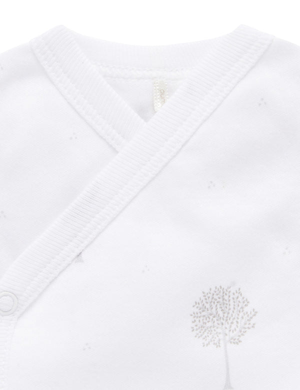 Cross Over Singlet - Pale Grey Tree