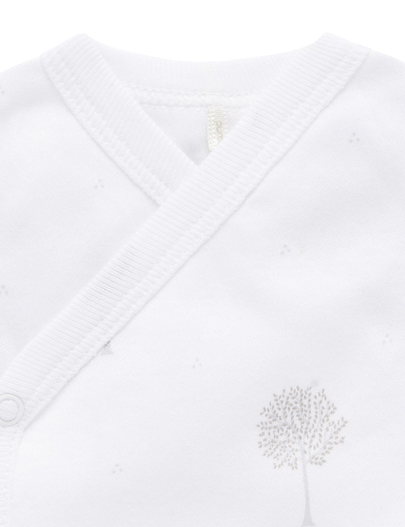 Cross Over Singlet - Pale Grey Tree