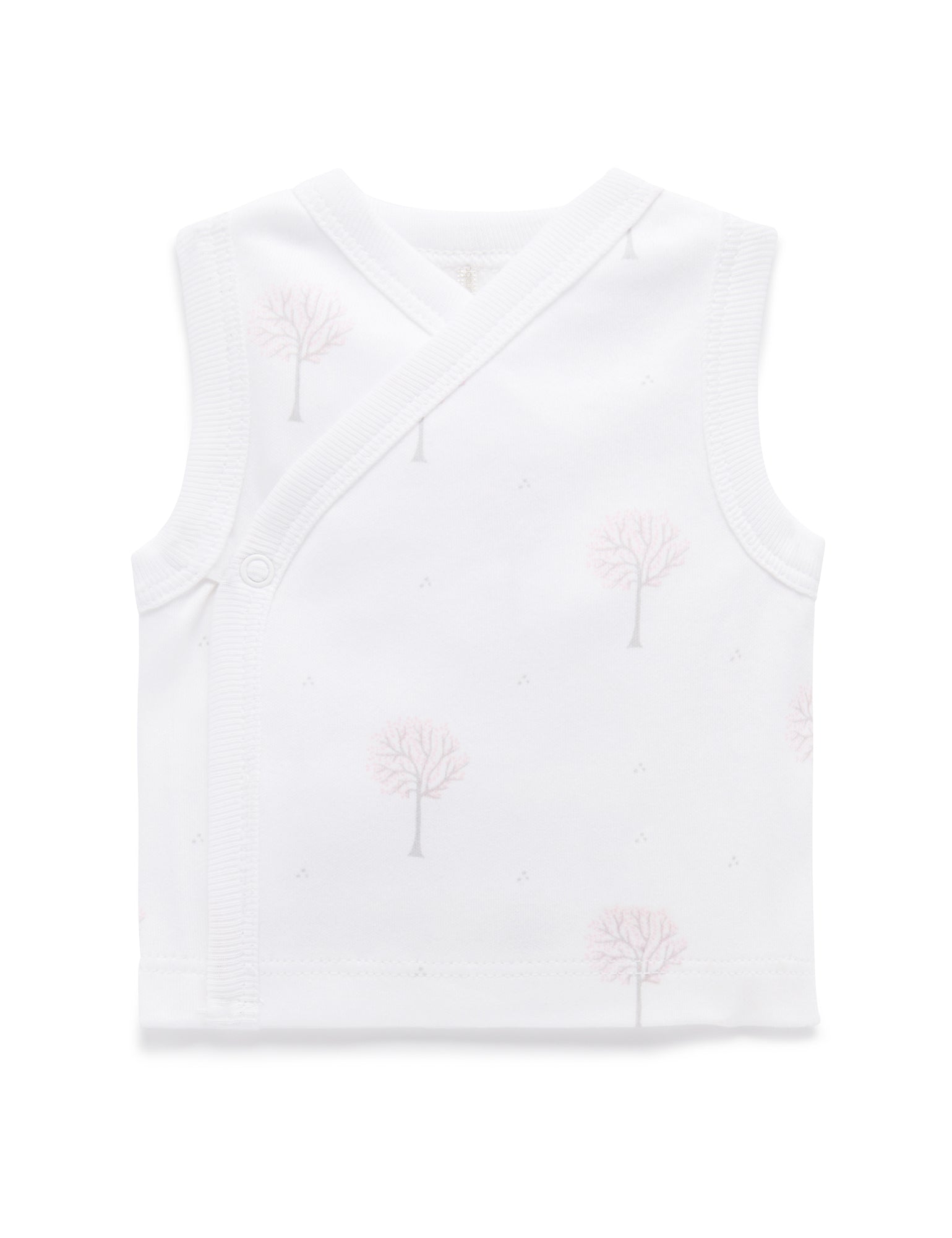 Cross Over Singlet - Pale Pink Tree