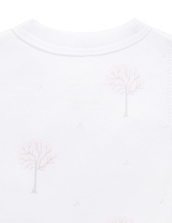 Cross Over Singlet - Pale Pink Tree