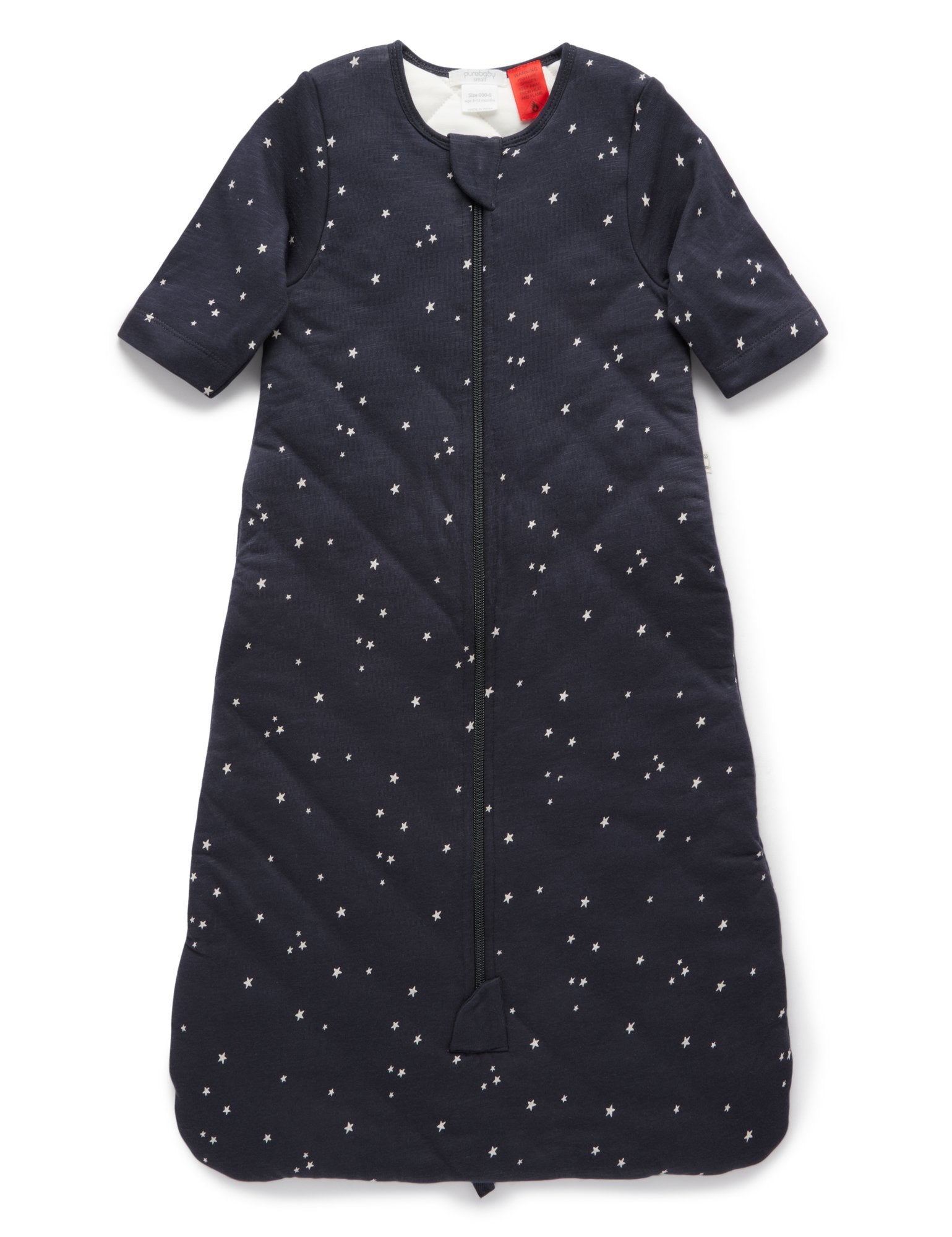 L/Slv Sleep Bag, Tog 3 - Charcoal Starry Night Print