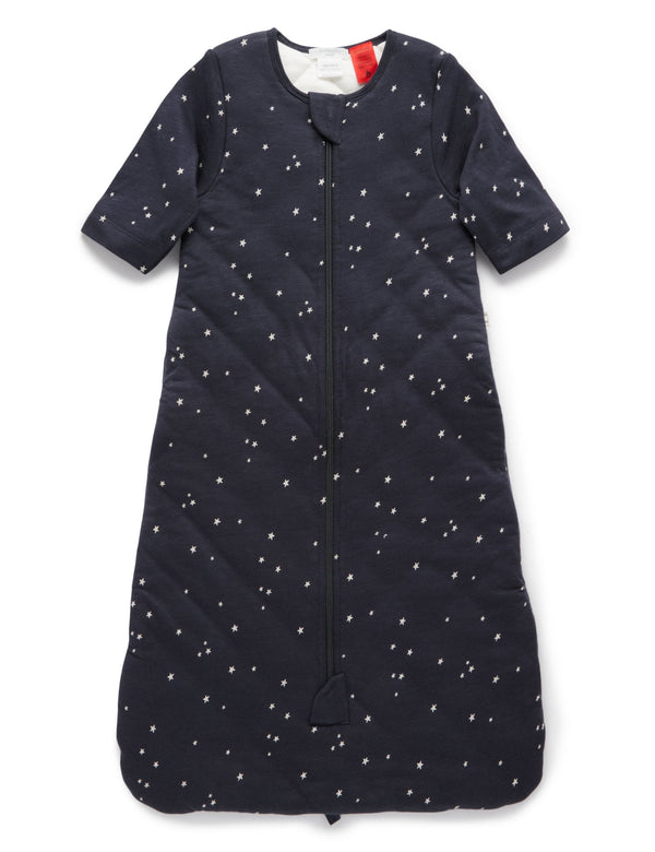 L/Slv Sleep Bag, Tog 3 - Charcoal Starry Night Print