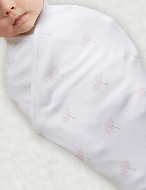 Cocoon Wrap Interlock - Pale Pink Tree