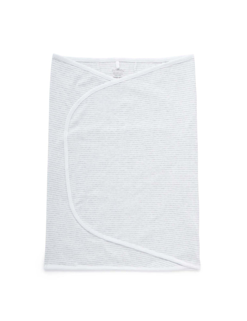 Cocoon Wrap Interlock - Pale Grey Melange Stripe