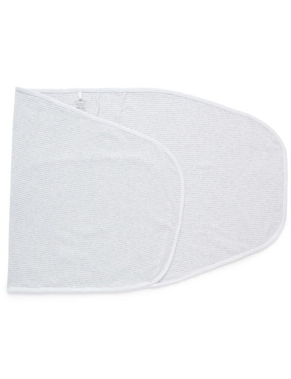 Cocoon Wrap Interlock - Pale Grey Melange Stripe