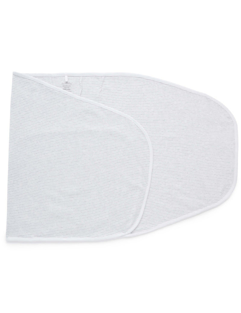 Cocoon Wrap Interlock - Pale Grey Melange Stripe