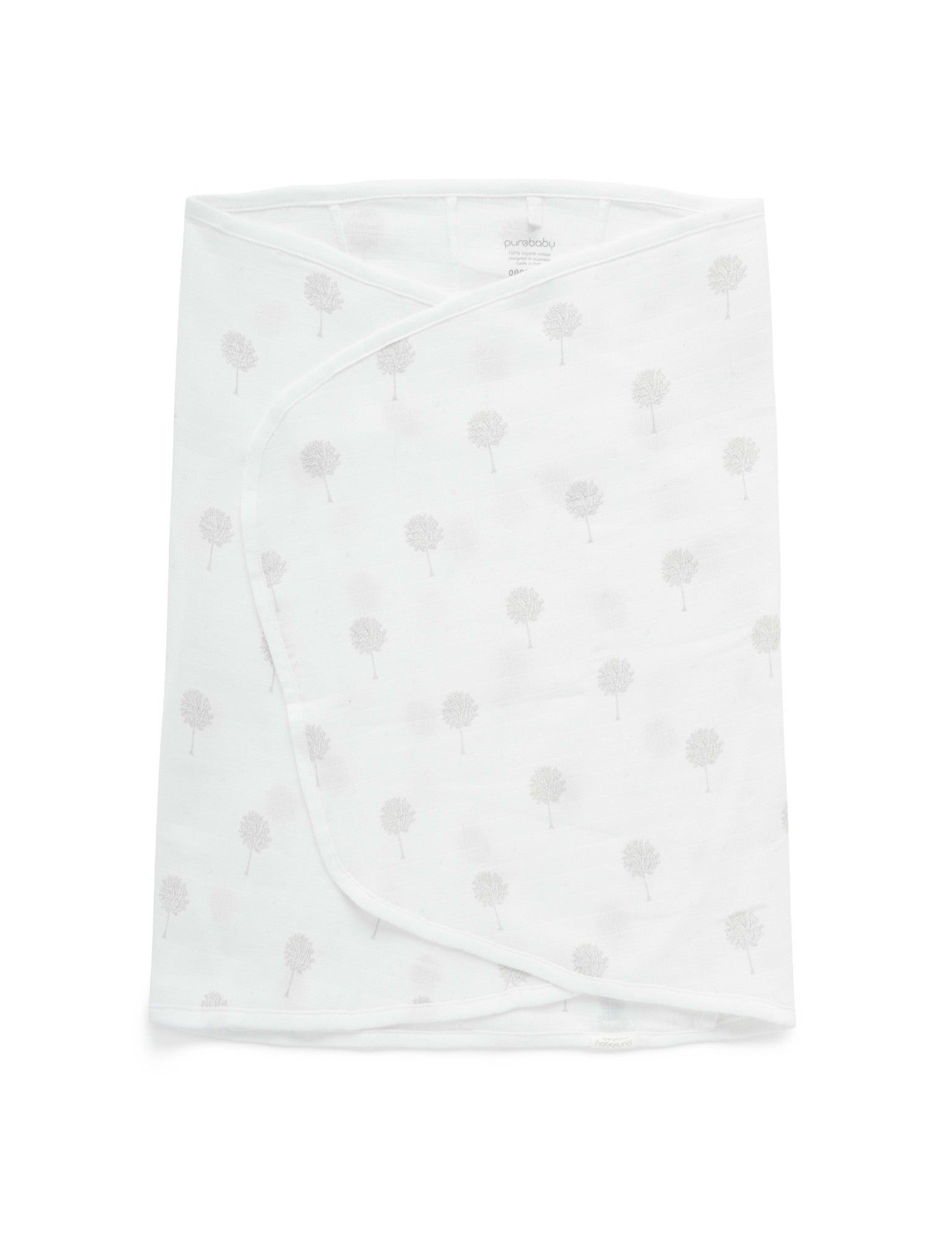Cocoon Wrap Muslin - Pale Grey Tree