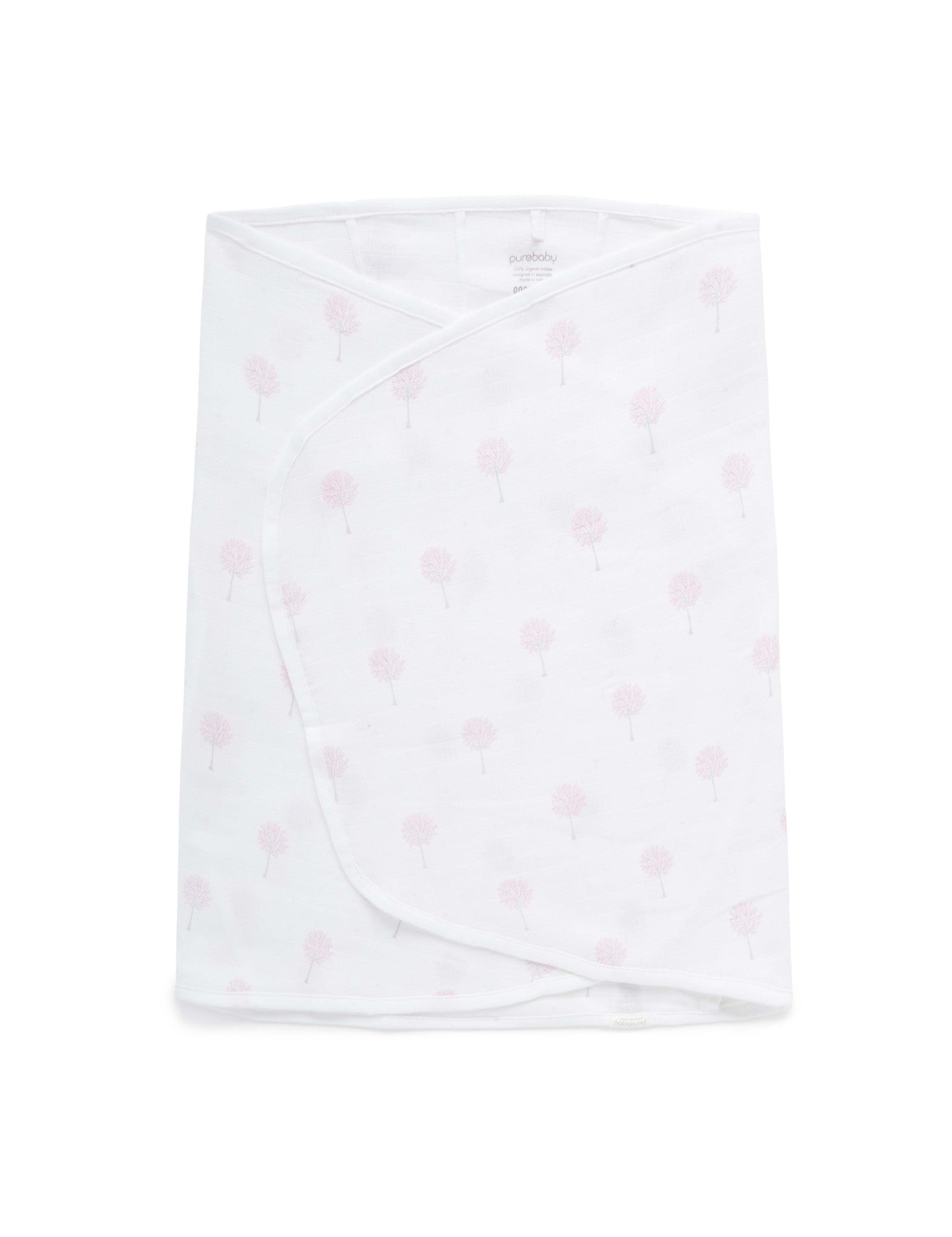 Cocoon Wrap Muslin - Pale Pink Tree