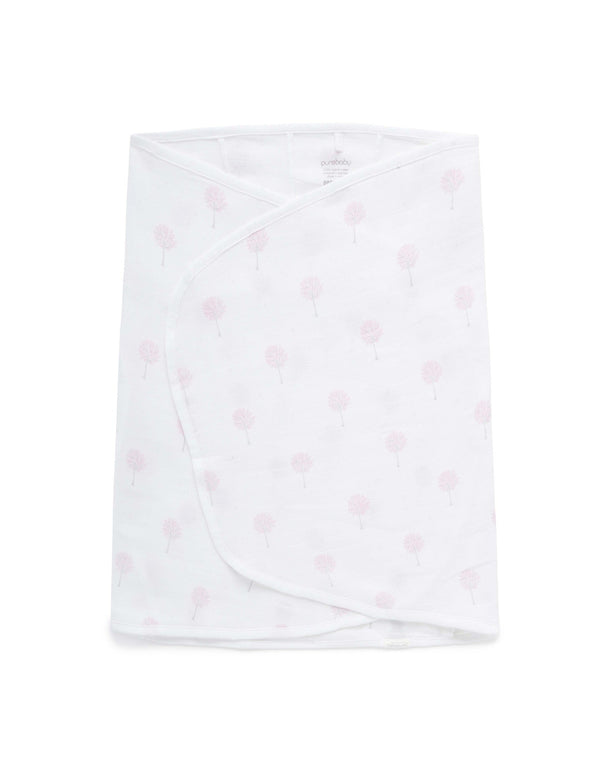 Cocoon Wrap Muslin - Pale Pink Tree