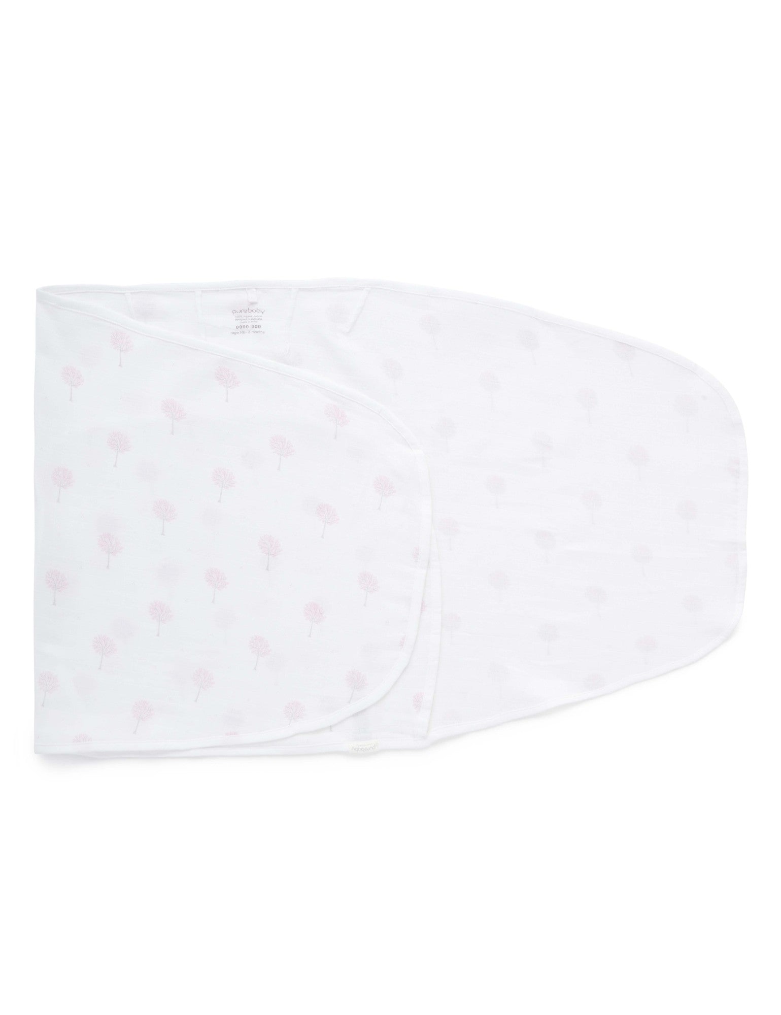 Cocoon Wrap Muslin - Pale Pink Tree