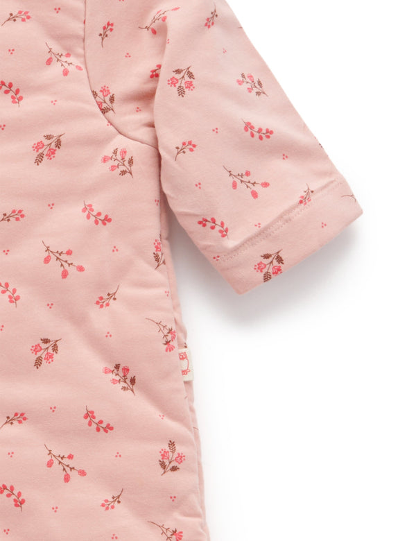 L/slv Sleep Bag, TOG 3 - Berry Leaves Print