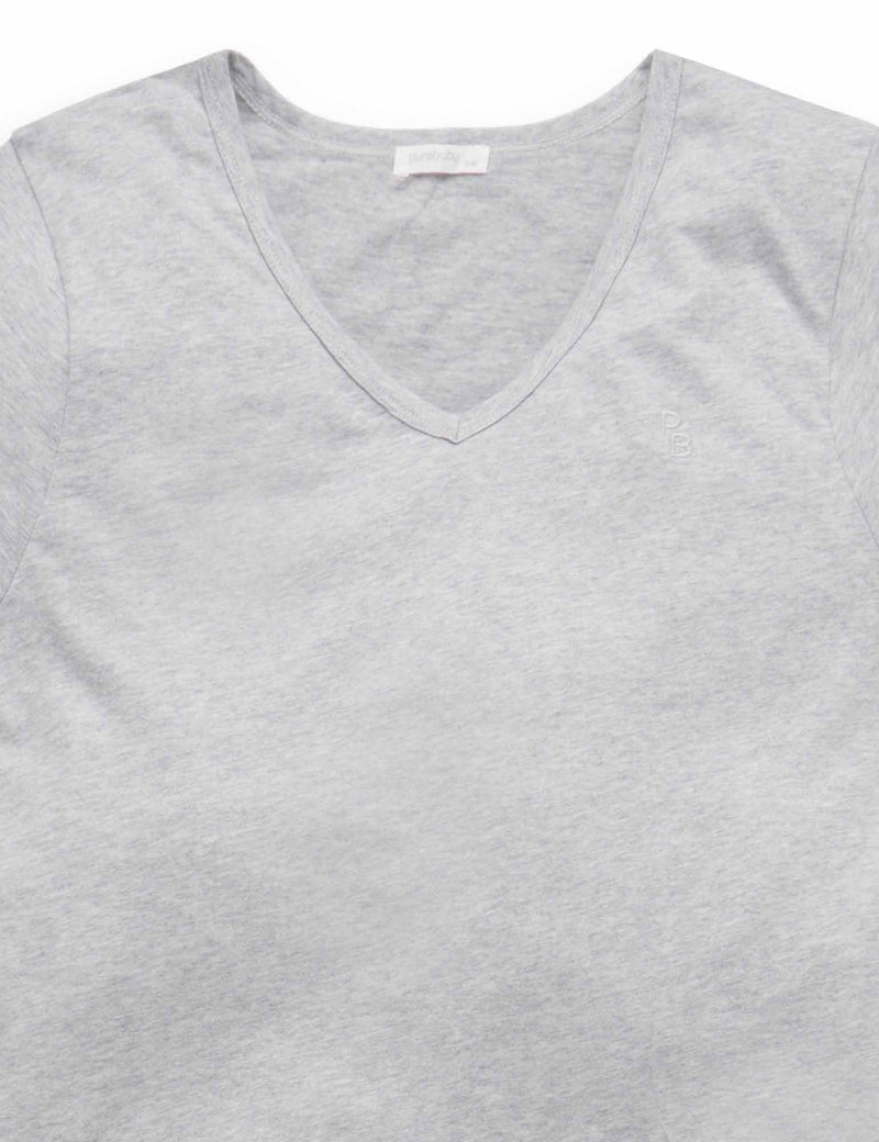 Ladies PJ set - Grey Melange