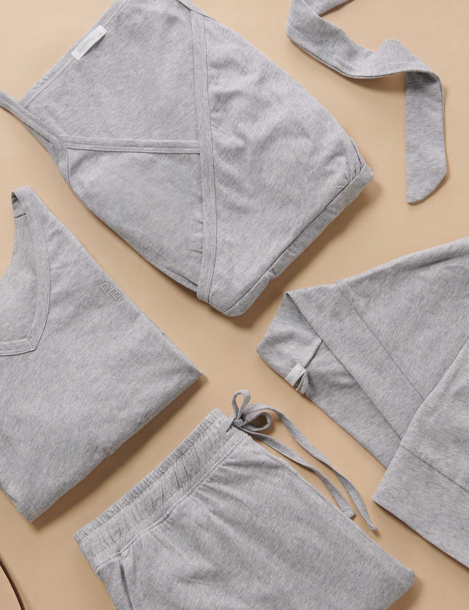 Ladies robe - Grey Melange