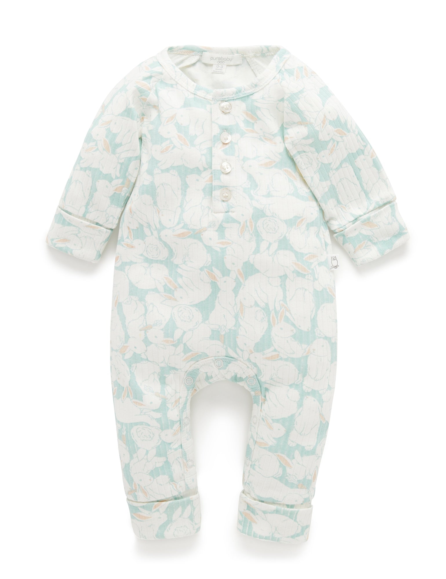 Henley Footless Onesie - Hop To It